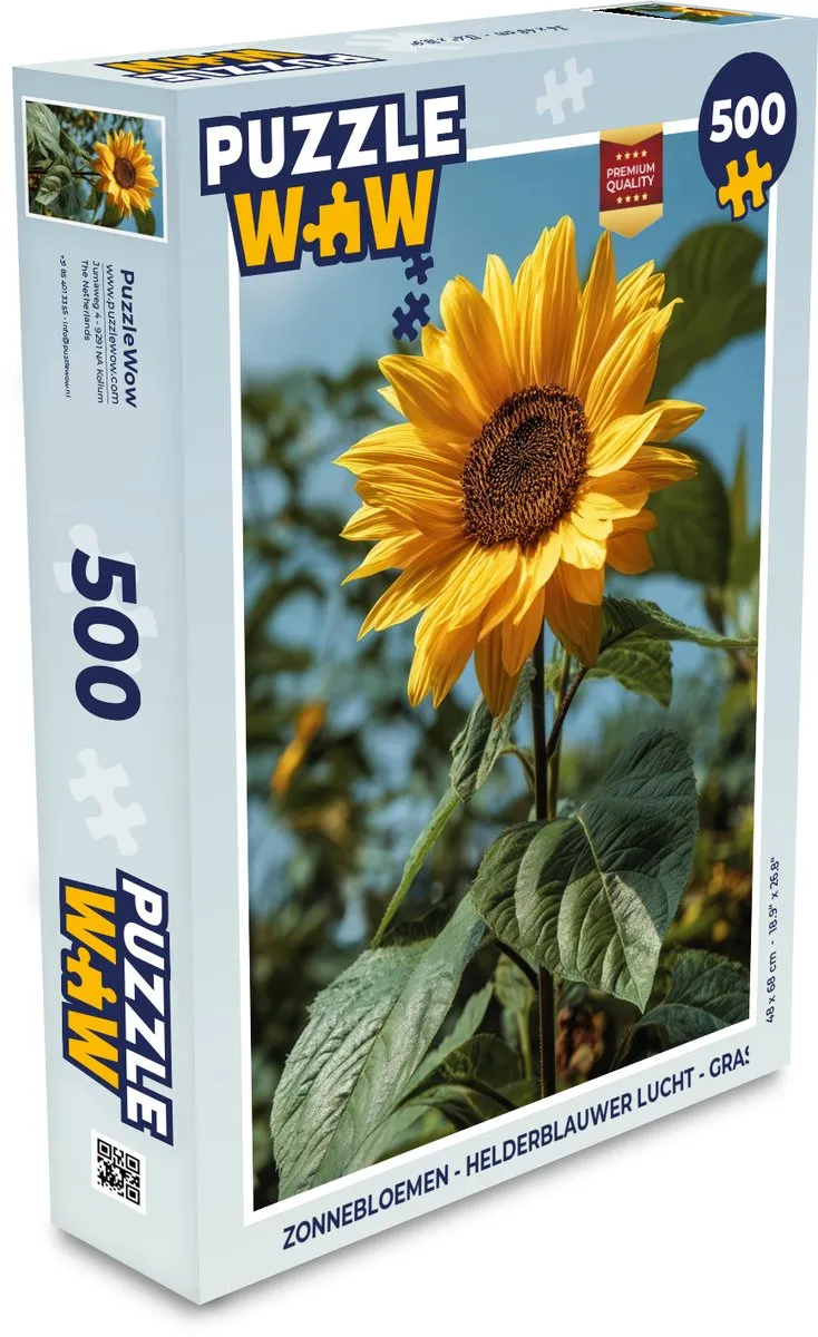 PuzzleWow Zonnebloemen Legpuzzel 500 Stuks