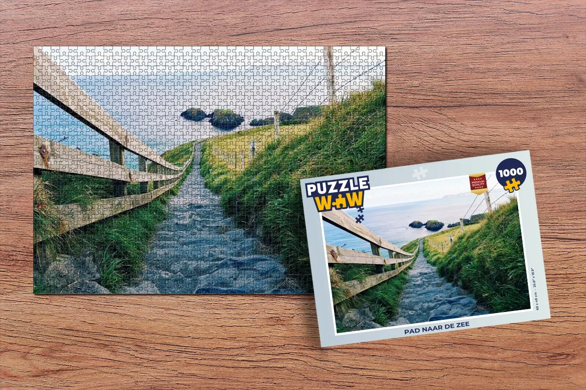 PuzzleWow Legpuzzel 1000 Stuks - Pad naar de zee Multicolor