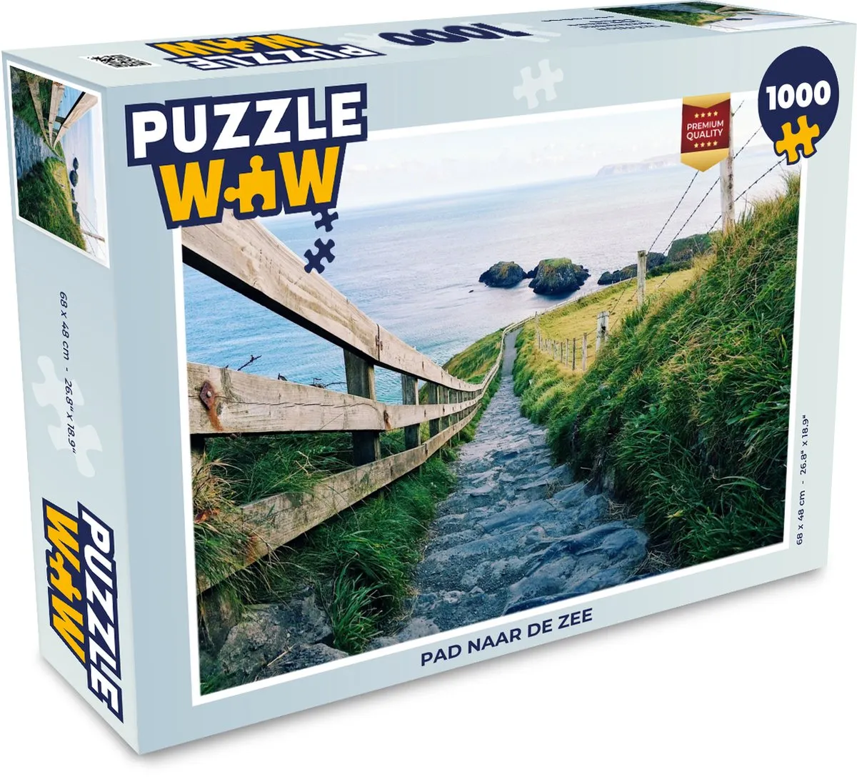 PuzzleWow Legpuzzel 1000 Stuks - Pad naar de zee Multicolor