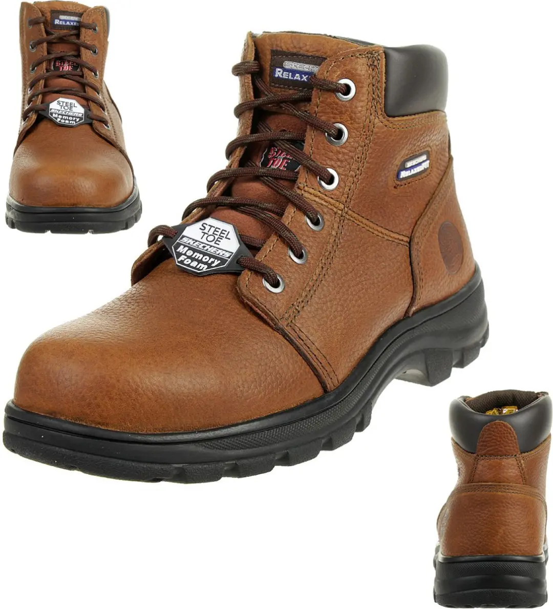 Skechers Work WORKSHIRE Laarzen Heren Bruine Stalen Neus 77009EC