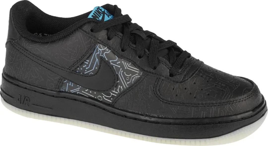 Nike Air Force 1 Low Gs DN1434-001, voor een jongen, Zwart, Sneakers, maat: 38,5