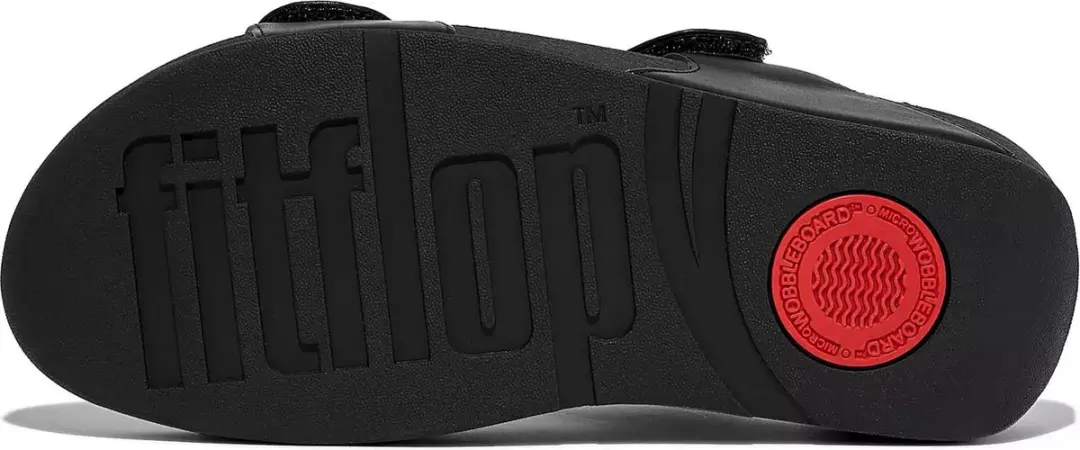 FitFlop Lulu Adjustable Slides Dames - Zwart - Maat 40 - afbeelding 6 van 6
