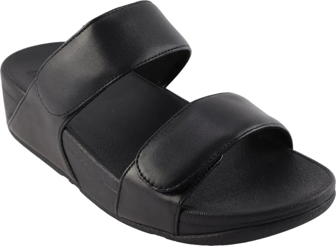 FitFlop Lulu Adjustable Slides Dames - Zwart - Maat 40 - afbeelding 3 van 6