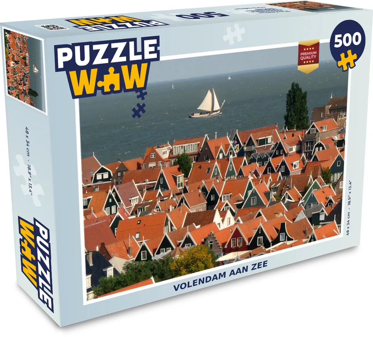 PuzzleWow Volendam aan zee Legpuzzel 500 Stuks
