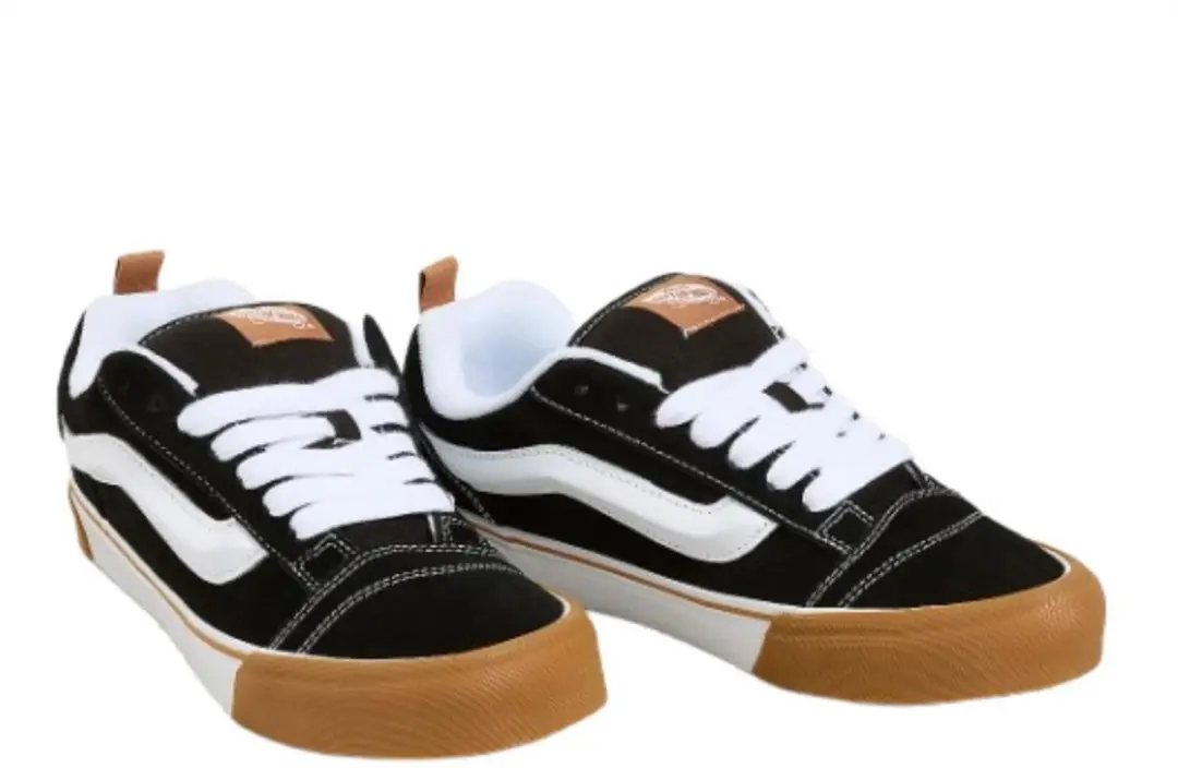 Vans Knu Skool unisex sneakers van natuurlijk leer, zwart (VN0009QCCJI1)