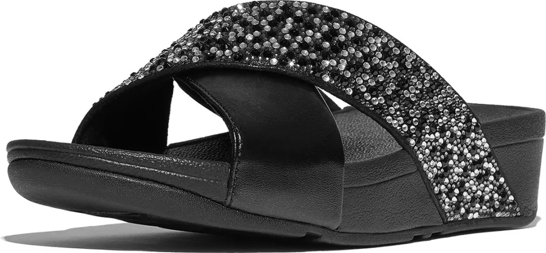 Vrouwenslippers FitFlop Lulu Crystal-Mix Metallic Cross