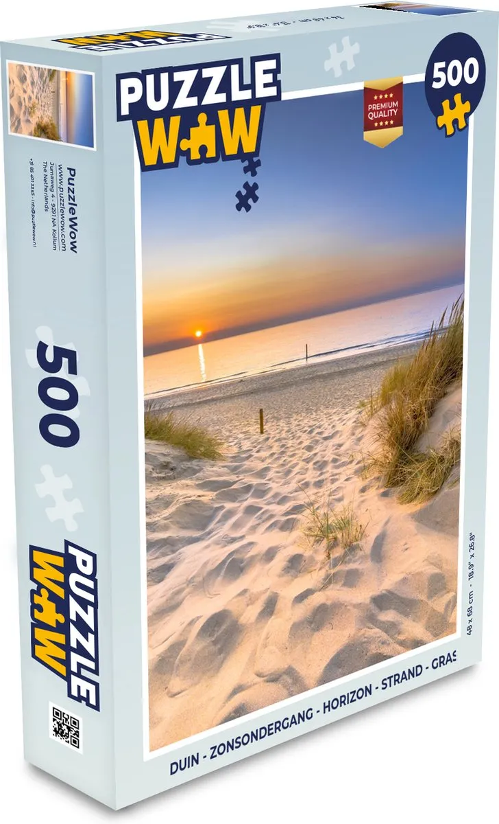 PuzzleWow Duin Zonsondergang Legpuzzel 500 Stuks
