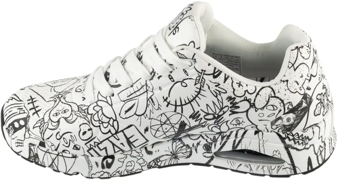 Skechers Uno-Process Sketch Sneakers 307239 - Wit - afbeelding 2 van 6