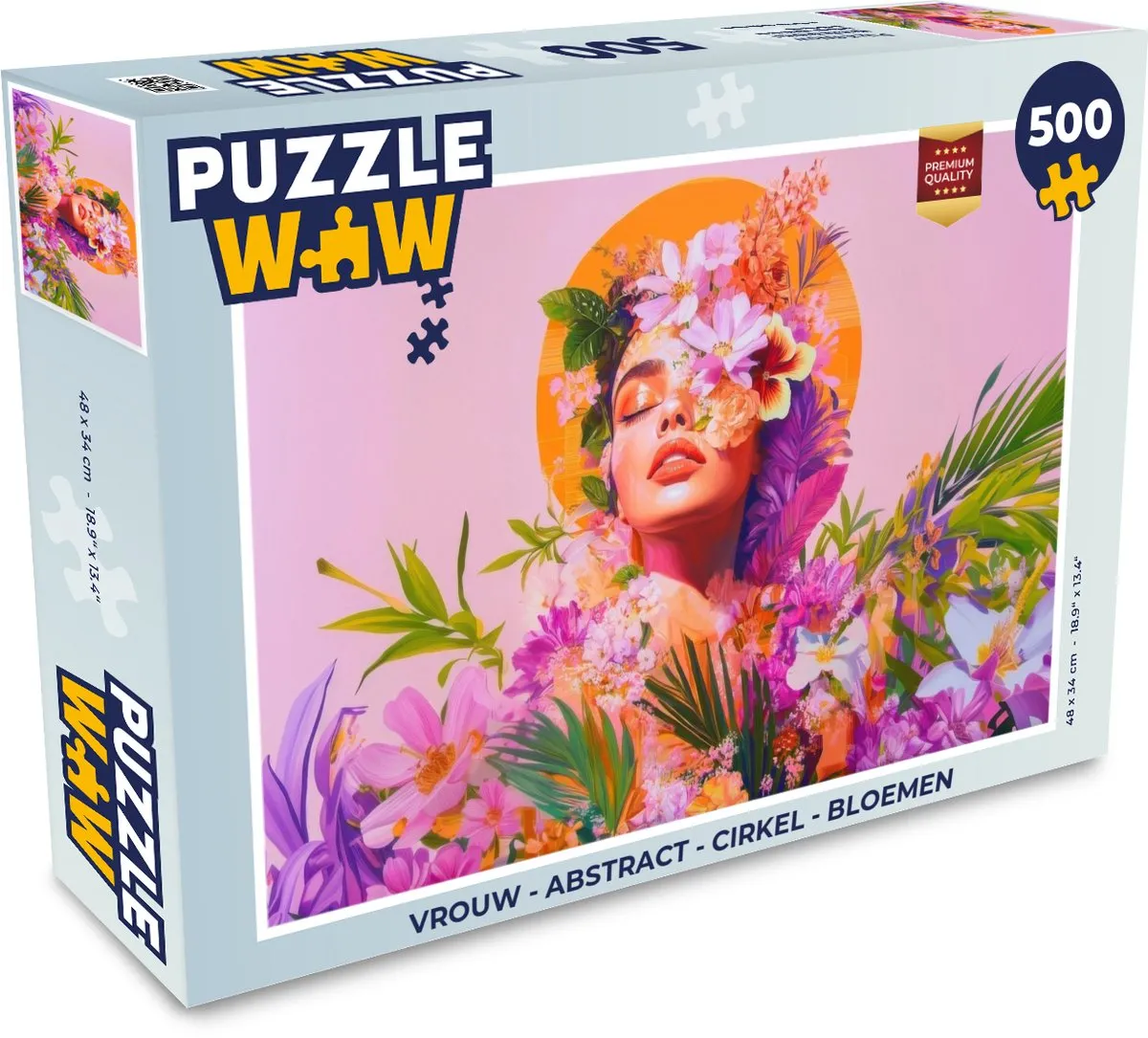 PuzzleWow Abstract Bloemen Legpuzzel 500 Stuks