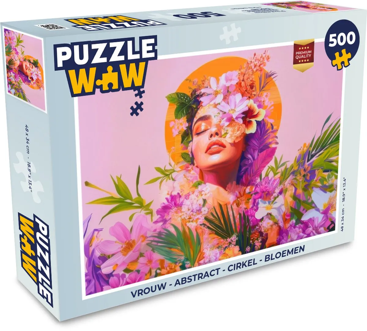 PuzzleWow Abstract Bloemen Legpuzzel 500 Stuks