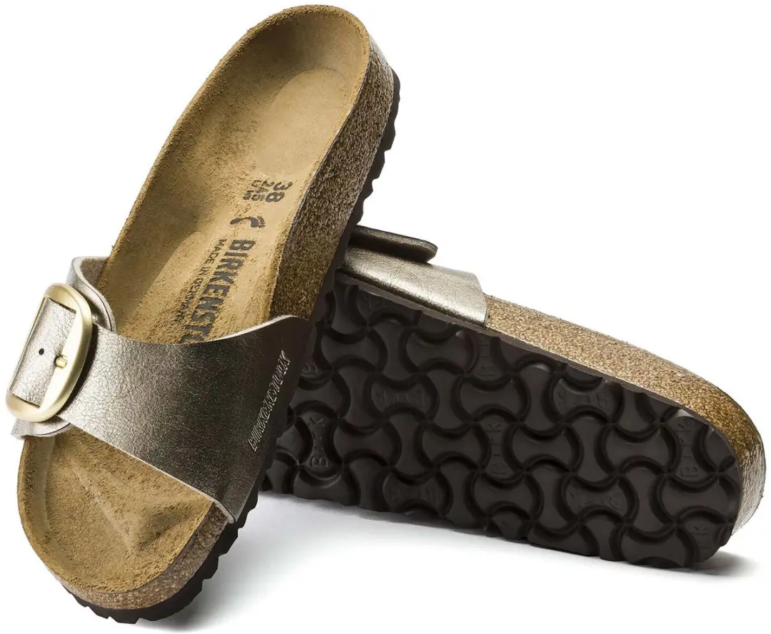 Birkenstock Madrid Big Buckle slippers taupe - Maat 38 - afbeelding 6 van 6