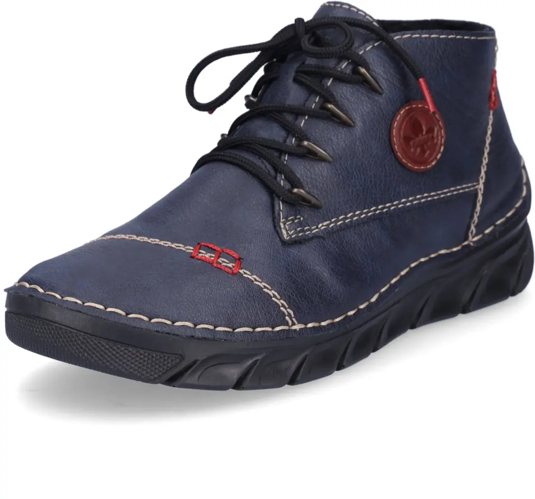 Rieker dames veterboot blauw