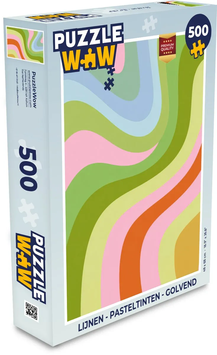PuzzleWow Lijnen Golvend Legpuzzel 500 Stuks