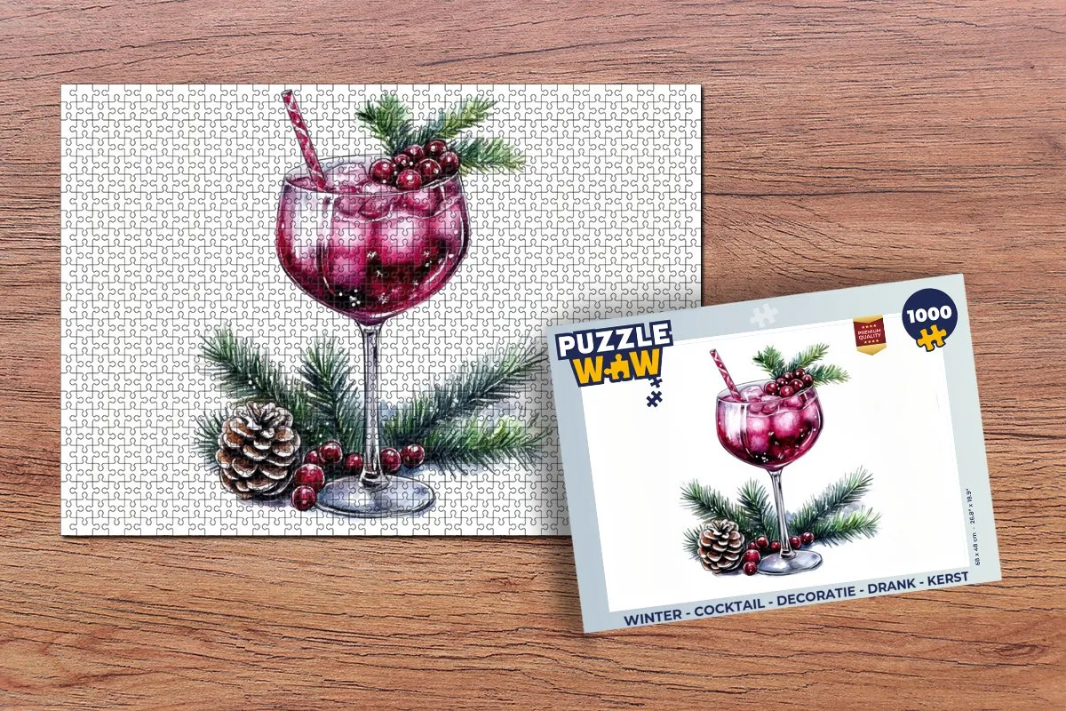 PuzzleWow Winter Cocktail Legpuzzel 1000 Stuks