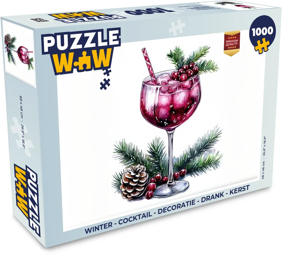 PuzzleWow Winter Cocktail Legpuzzel 1000 Stuks