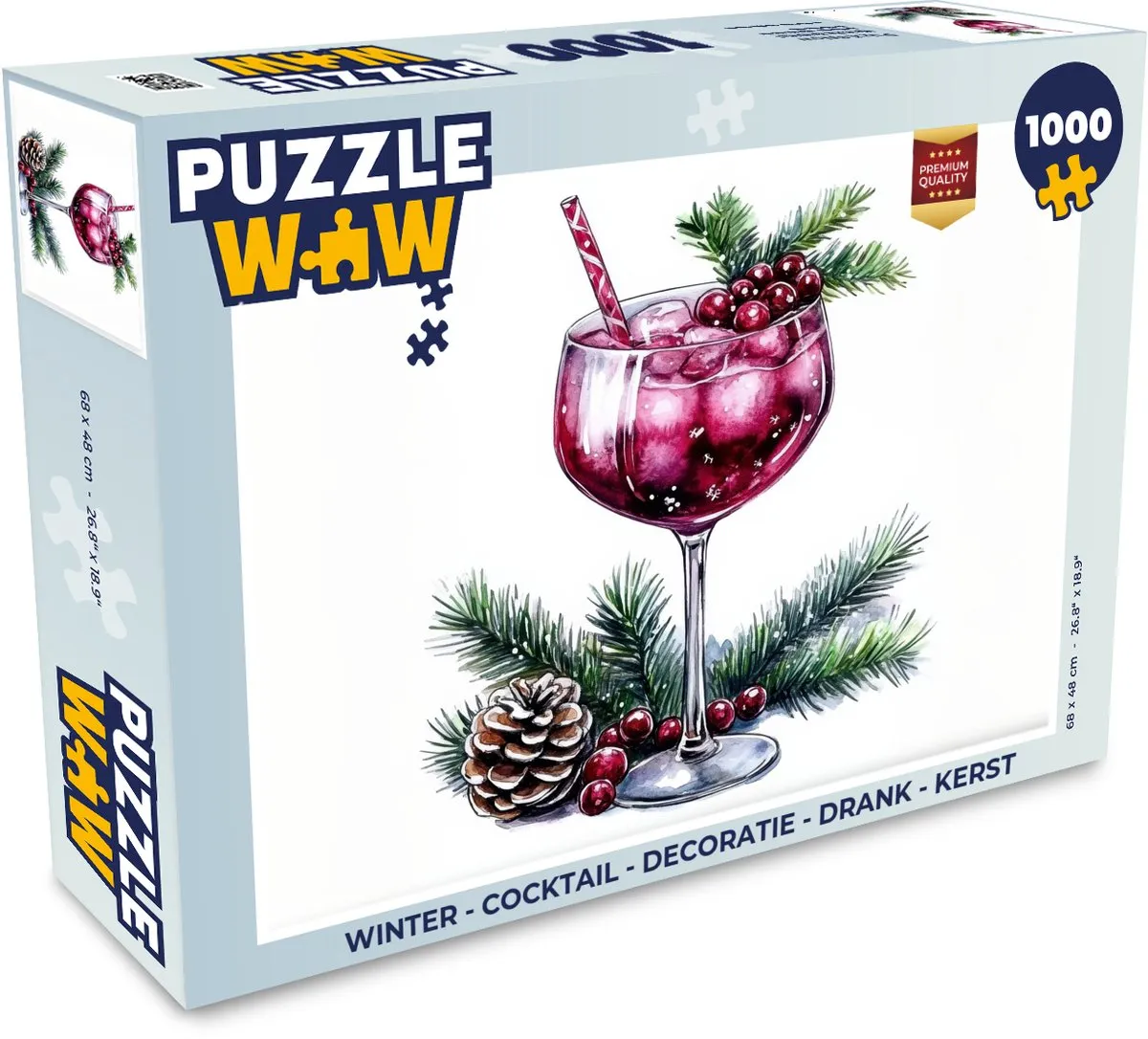 PuzzleWow Winter Cocktail Legpuzzel 1000 Stuks