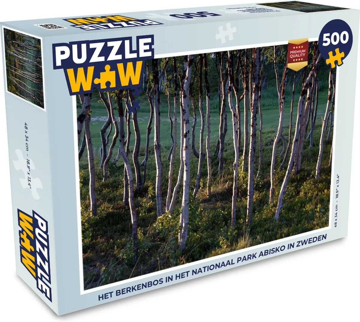 PuzzleWow Het Berkenbos Abisko Legpuzzel 500 Stuks - Multicolor