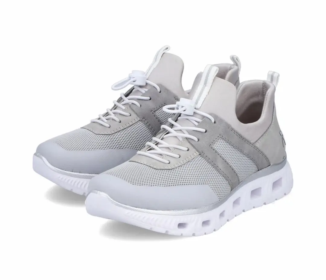 Rieker Dames Sneaker Low Sneaker Casual Comfortabel Memory-Foam M6061-40 Grey Ko