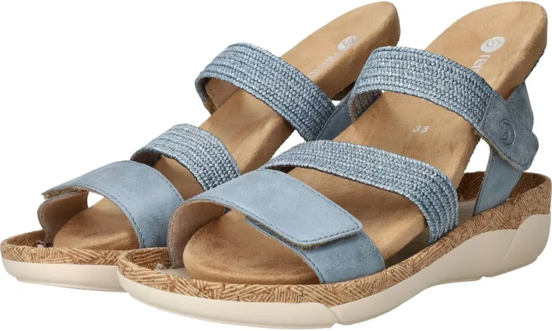 Remonte Plat Sandalen - Lichtblauw Maat 37