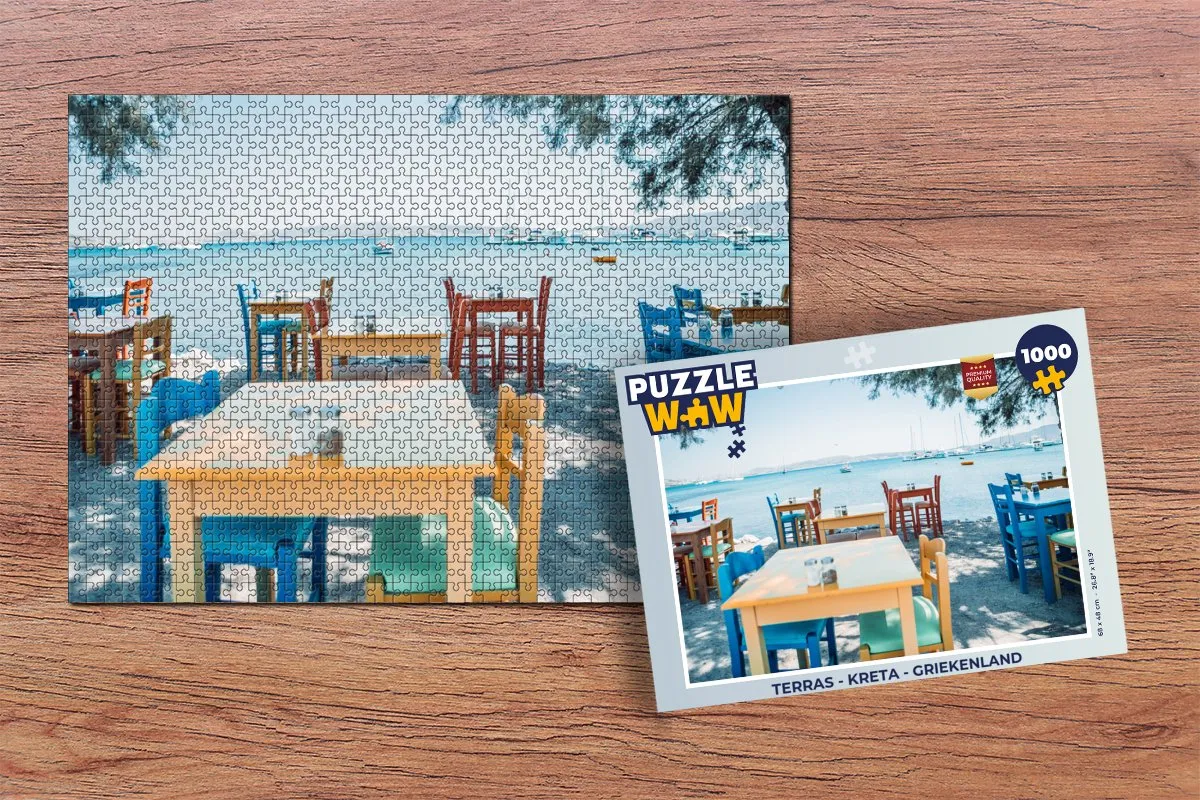PuzzleWow Kreta Griekenland Puzzel 1000 Stuks - Multicolor