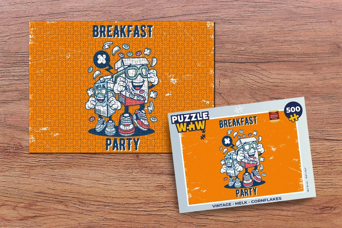 PuzzleWow Vintage Cornflakes Legpuzzel 500 Stuks - Multicolor