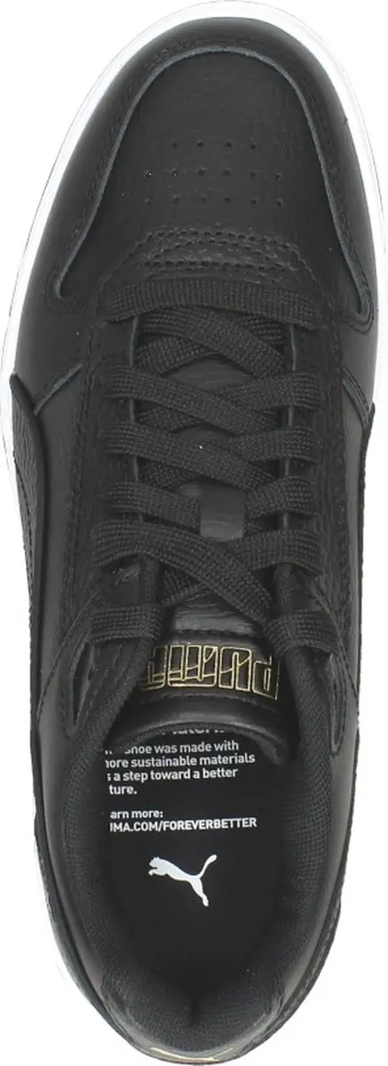 PUMA RBD Game Low Jr Kinder Sneakers - Zwart/Wit/Goud - afbeelding 5 van 6