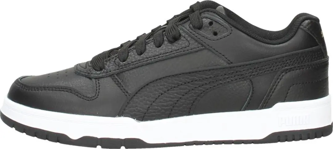 PUMA RBD Game Low Jr Kinder Sneakers - Zwart/Wit/Goud - afbeelding 2 van 6