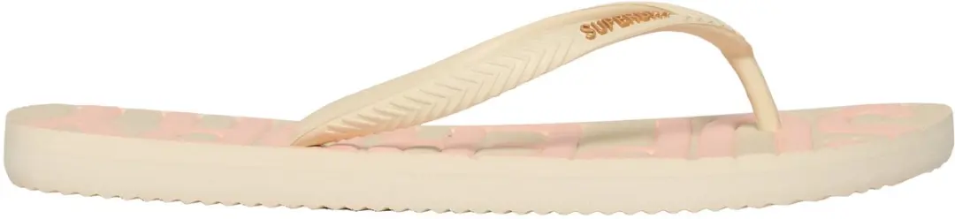 Superdry Core Logo Kinderenlippers Dames - 40/41 - Rice White/Coral