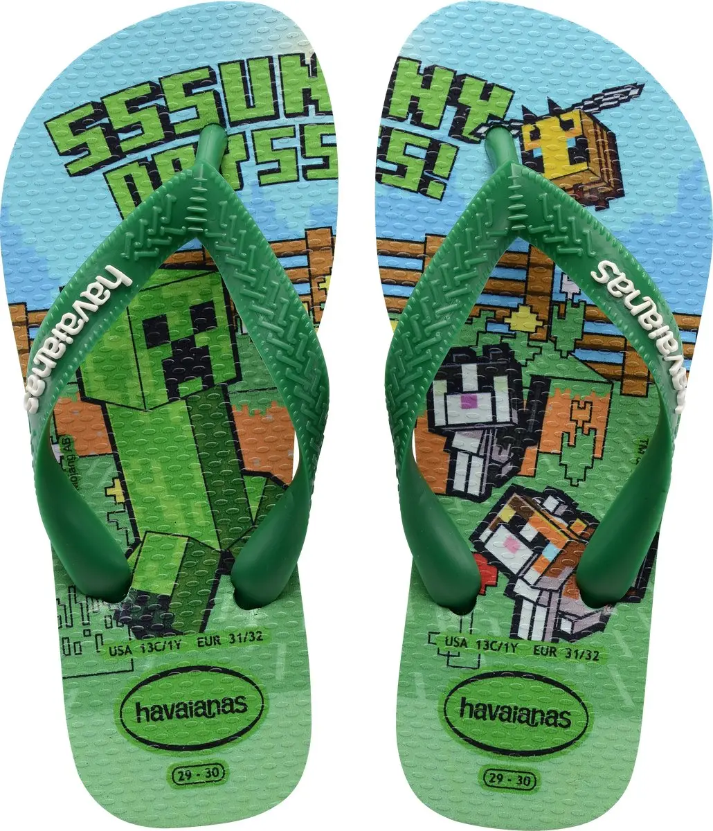 Havaianas HAV. KIDS MINECRAFT Groen Jongens Slippers
