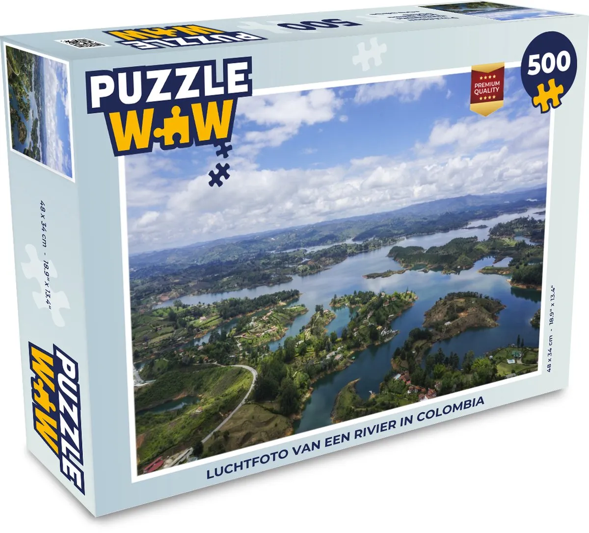 PuzzleWow Rivier in Colombia Legpuzzel 500 Stuks - Multicolor