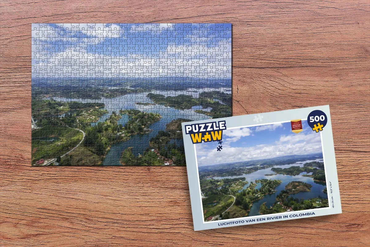 PuzzleWow Rivier in Colombia Legpuzzel 500 Stuks - Multicolor
