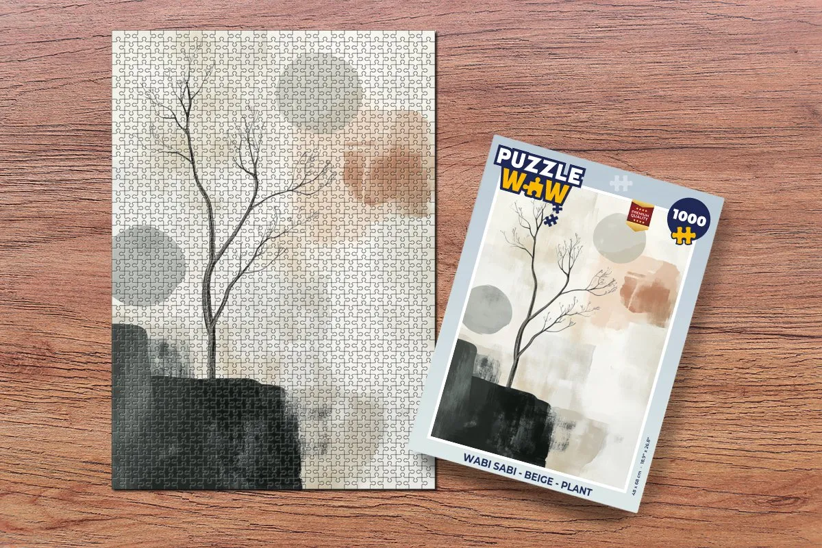 PuzzleWow Wabi Sabi Legpuzzel 1000 Stuks - Japandi Beige