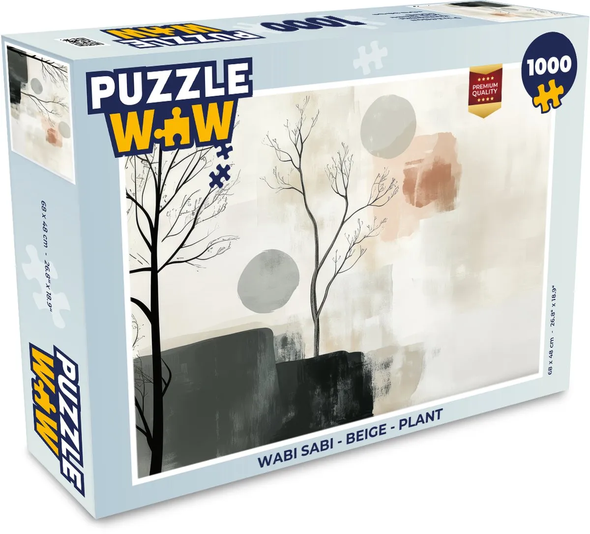 PuzzleWow Wabi Sabi Legpuzzel 1000 Stuks - Japandi Beige