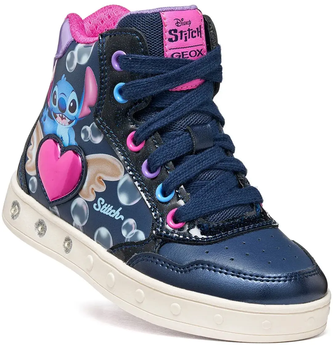 GEOX Skylin J668WE Meisjes Sneakers - 33 - Marineblauw/Fuchsia - afbeelding 6 van 6