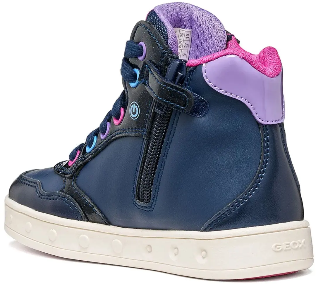 GEOX Skylin J668WE Meisjes Sneakers - 33 - Marineblauw/Fuchsia - afbeelding 5 van 6