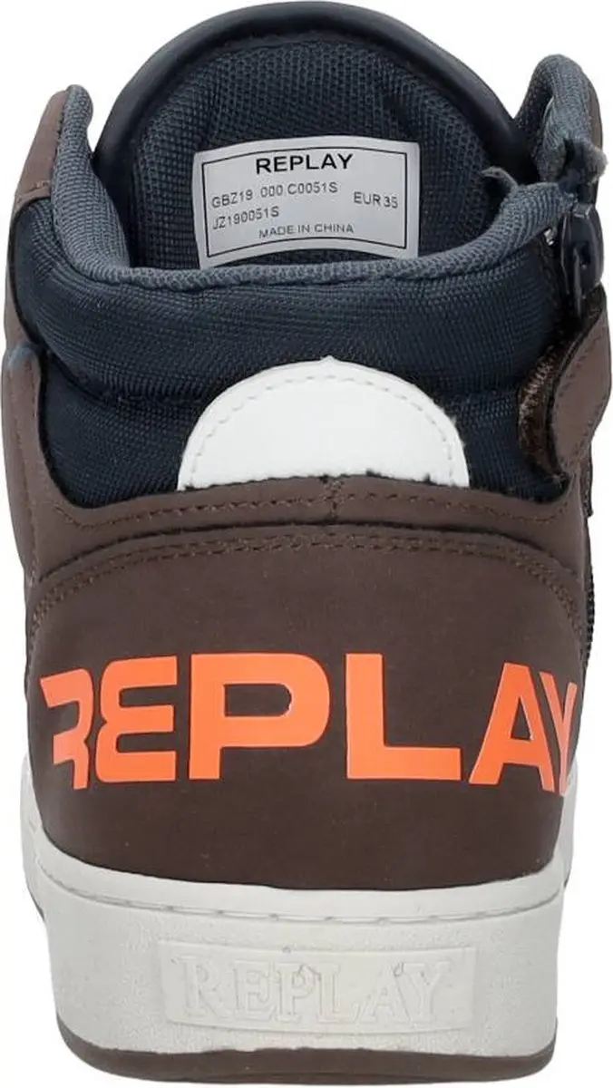 Replay Cobra Hoge Sneakers - Jongens - Blauw - Maat 34 - afbeelding 6 van 6