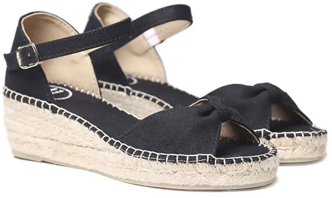 Toni Pons Bilma-l Esparto Sleehak Sandalen Zwart EU 40 Vrouw