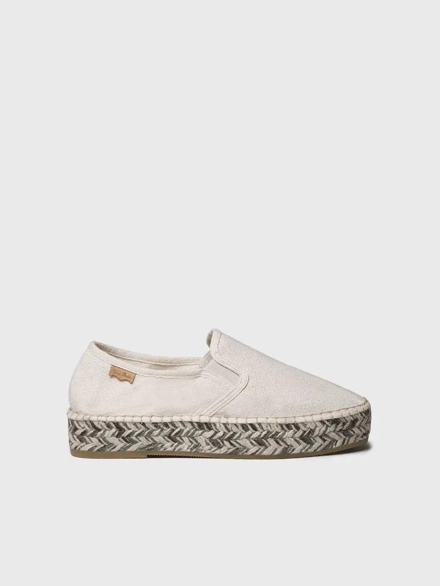 Espadrilles voor dames met veelkleurige jute details