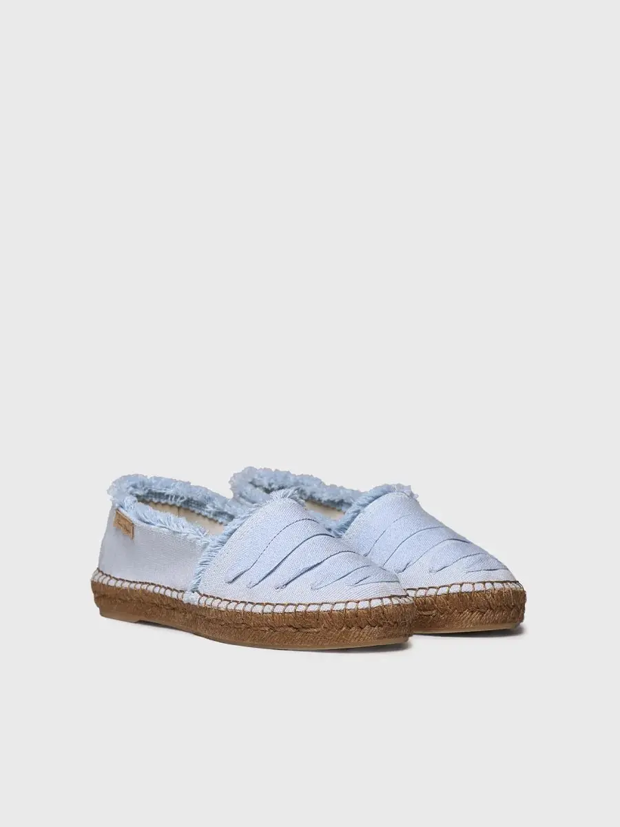 Platte espadrilles voor dames van katoen canvas