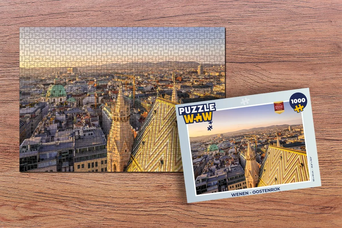 PuzzleWow Wenen Oostenrijk Legpuzzel 1000 Stuks - Multicolor