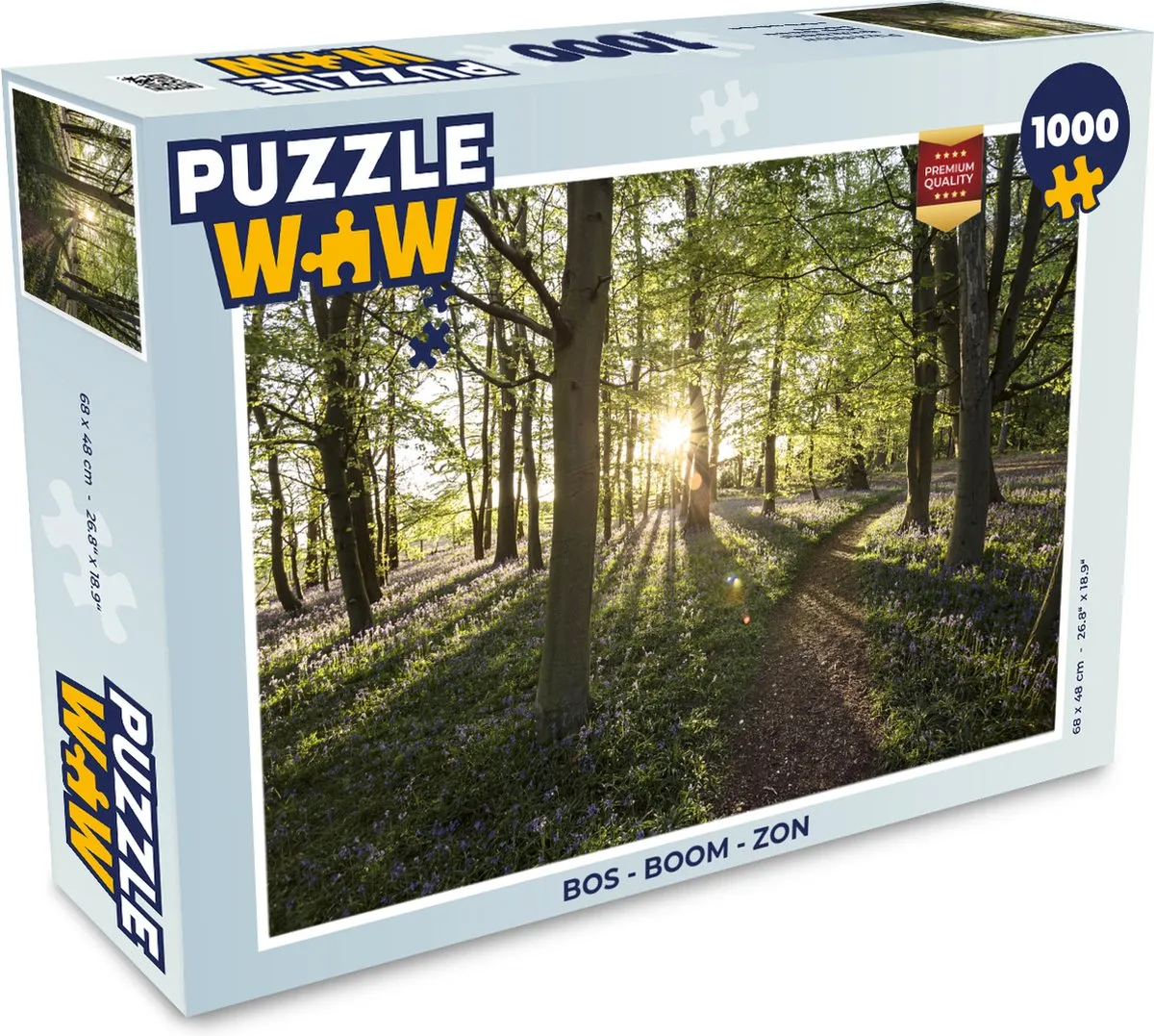 PuzzleWow Legpuzzel 1000 Stuks - Boom Zon Multicolor