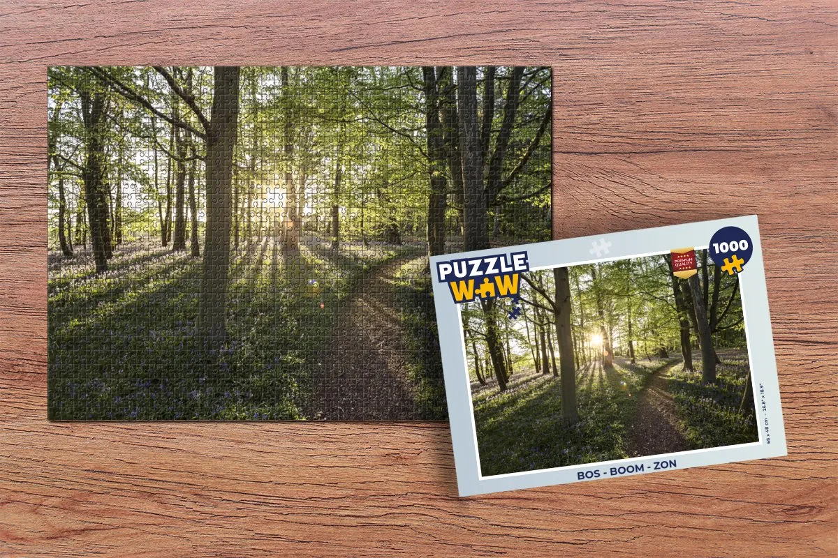 PuzzleWow Legpuzzel 1000 Stuks - Boom Zon Multicolor
