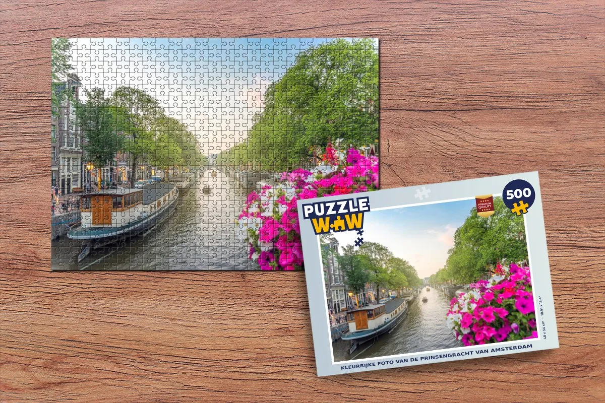 PuzzleWow Legpuzzel Prinsengracht Amsterdam 500 Stuks - Multicolor