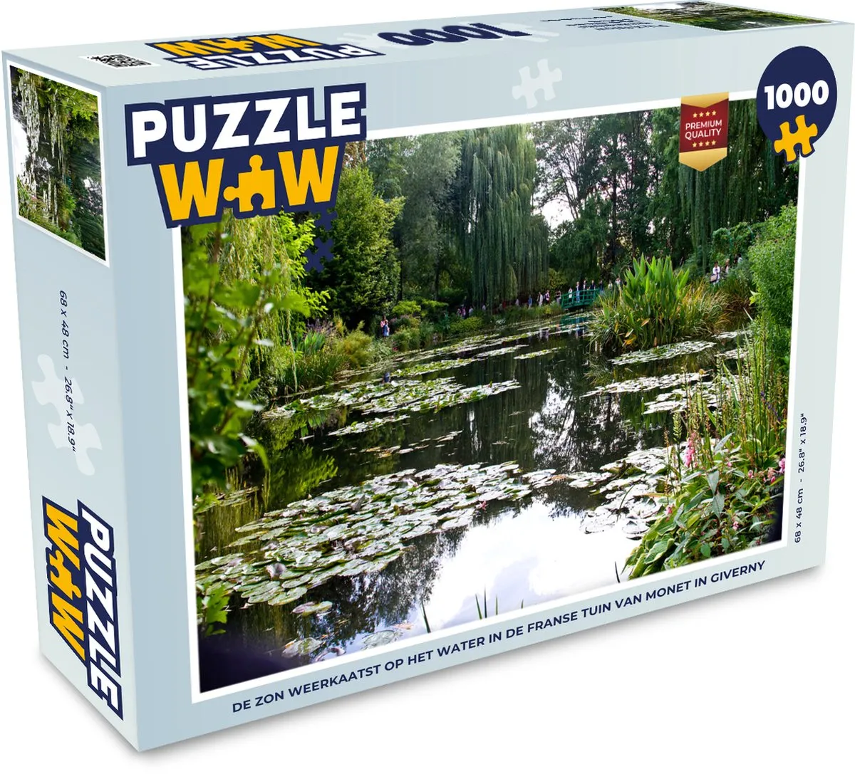 PuzzleWow Monet Franse Tuin Legpuzzel 1000 Stuks