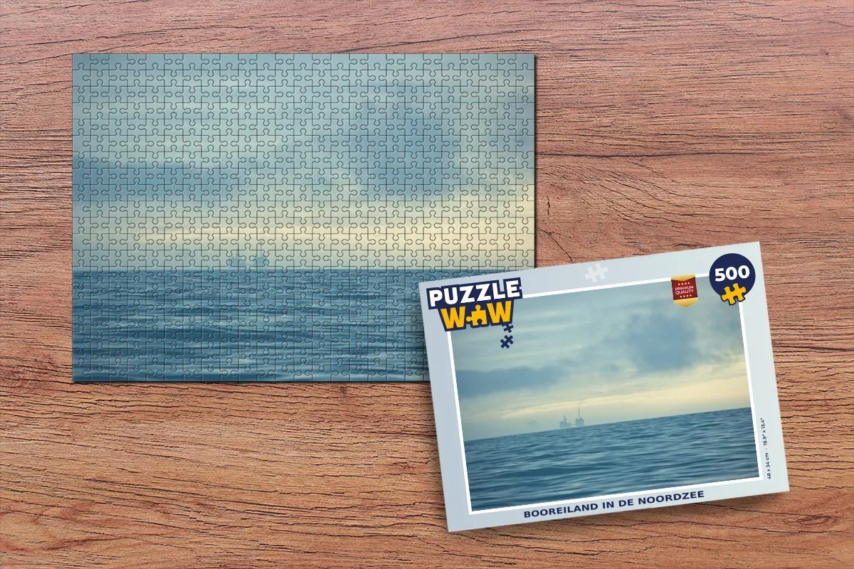 PuzzleWow Noordzee Mist Water Legpuzzel 500 Stuks - Multicolor