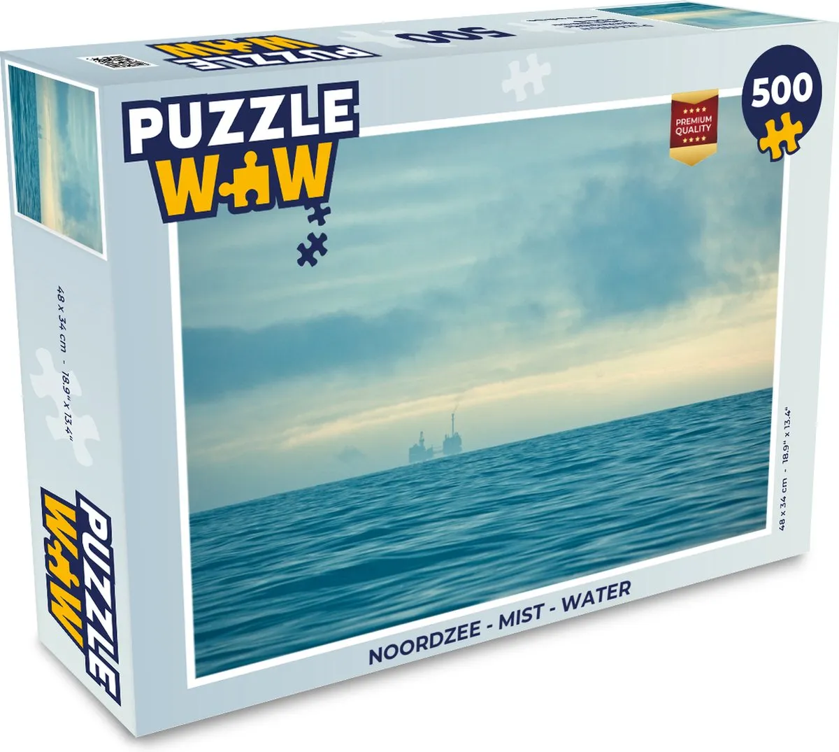 PuzzleWow Noordzee Mist Water Legpuzzel 500 Stuks