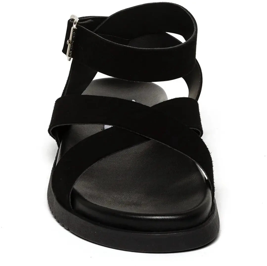 Steve Madden Mybestie-E Damessandalen - 40 - Zwart suède
