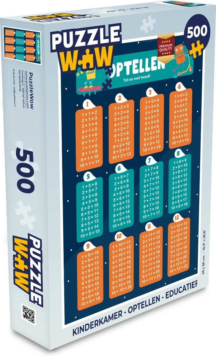 PuzzleWow Educatieve Legpuzzel 500 Stuks