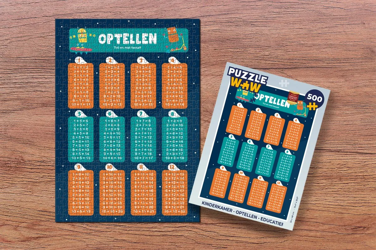 PuzzleWow Educatieve Legpuzzel 500 Stuks - Multicolor
