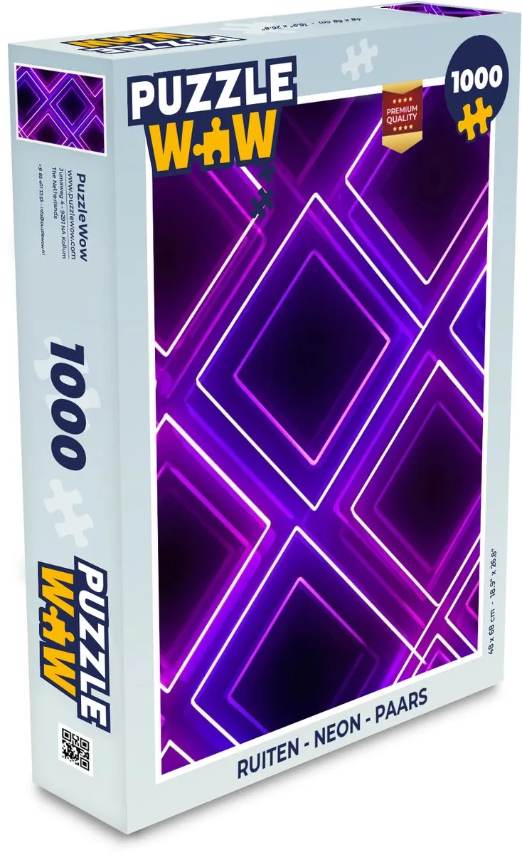 PuzzleWow Neon Ruiten Legpuzzel 1000 Stuks